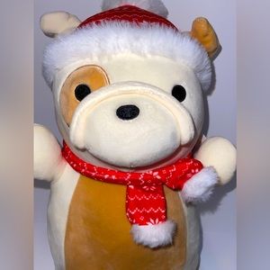 Brock the Bulldog 12" Christmas Hugmee Squishmallows